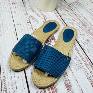 UGG Women's Rope Slip On Sandals Blue Size 9